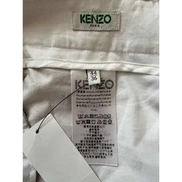 KENZO Men's Pale Camel Cigarette Cotton Pants Size 28 US (44 Euro) NWT $370 - Picture 10 of 10